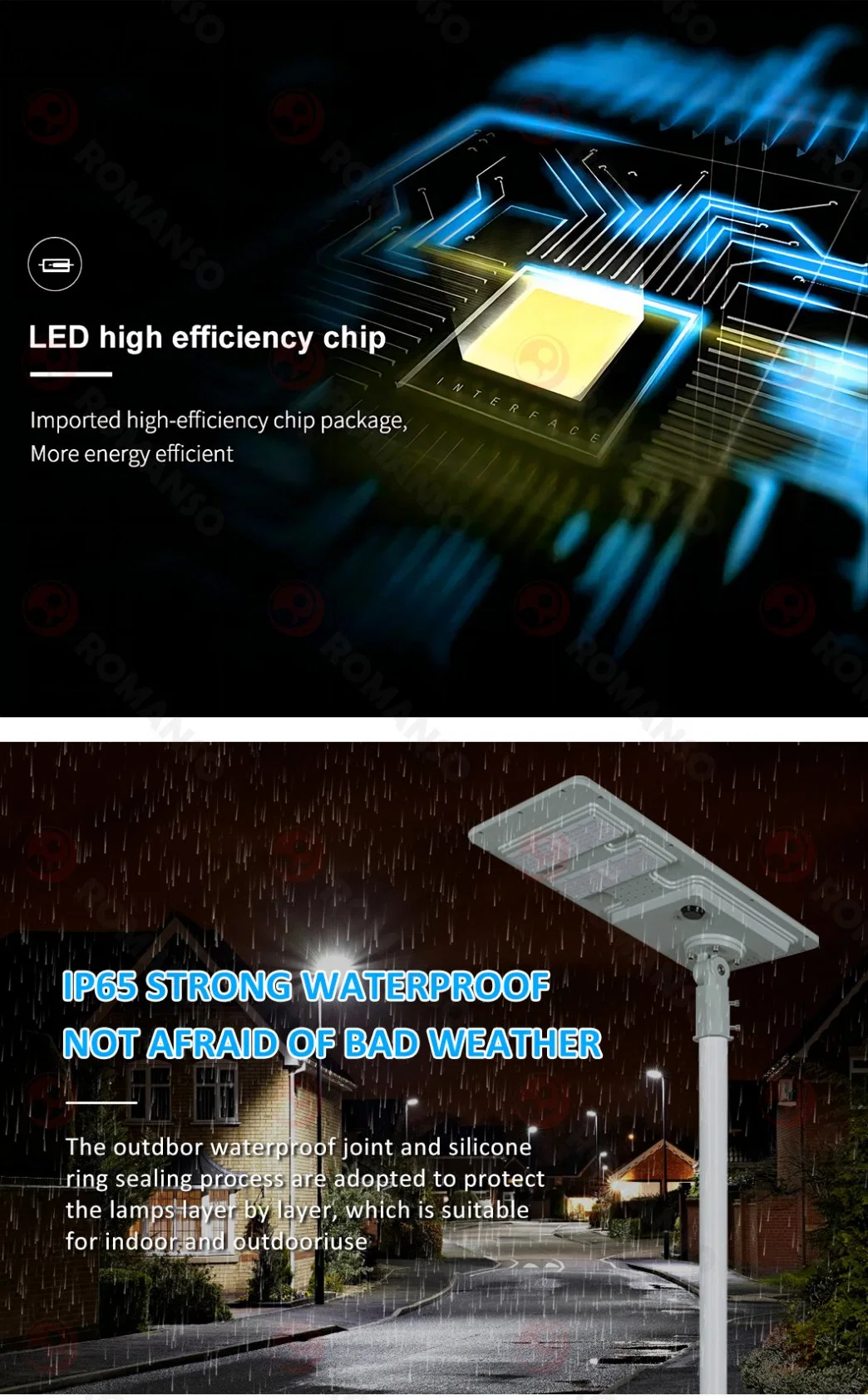 LiFePO4 with Battery All in One Solar Controller IP67 LED Solar Lighting